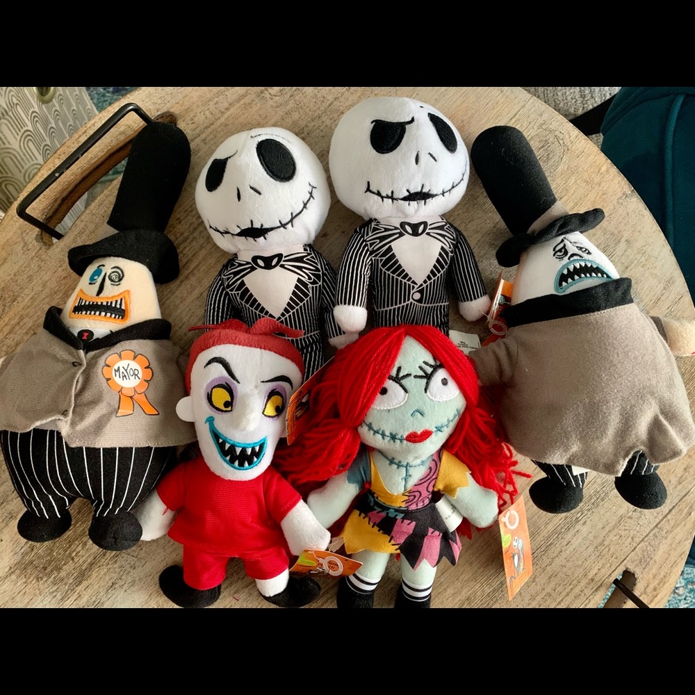 Nightmare Before Christmas set of 6 plush dolls NWT